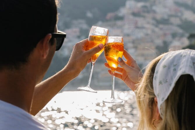 Small Group Tour in Positano by Boat at Sunset with Prosecco - The Experience in Detail