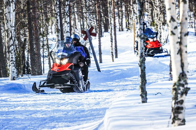 Snowmobile Driving - Afternoon start - Entering the Snowy Arctic Landscape