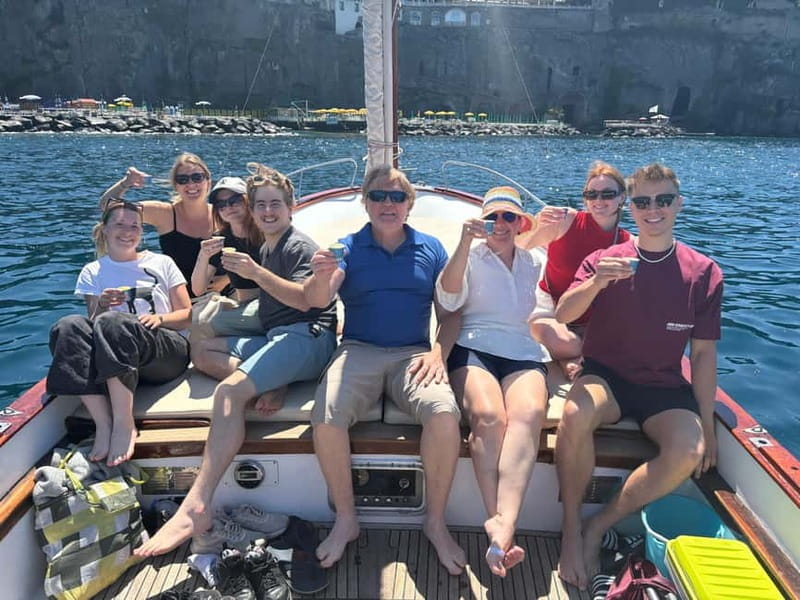 Sorrento: Boat Coastal Cruise with Swim and Limoncello - The Swim and Limoncello Experience