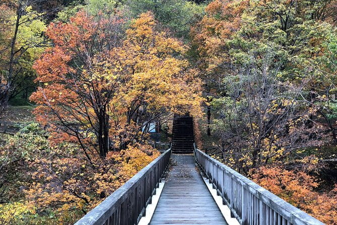 Sounkyo Gorge Autumn Leaves Ice Pavilion Day Tour by Private Car - Visiting the Ice Pavilion
