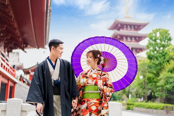 Special Price Couple (2 People) Kimono Commemorative Photo Shoot in Asakusa, Tokyo HANAYAKA Kimono & Yukata Rental Offer - Key Points