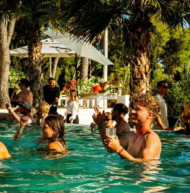 Split: Boat Ride and Pool Party at Olife Beach Club Resort - Milna: Swimming and Relaxation