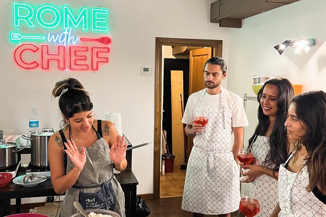 Spritz and Spaghetti: Small Group Tipsy Cooking Class - Cooking in a Real Roman Kitchen