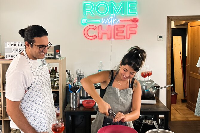 Spritz & Spaghetti: Tipsy Cooking Class in Rome - Local Ingredients and Experts