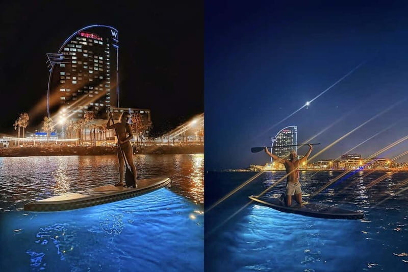 Stand Up Paddle with professional lights in Barcelona - Key Points / Takeaways