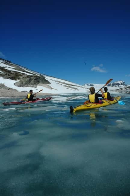 Stygge: Kayaking and Glacier Hike - Kayaking Across Snow-Covered Styggevatnet