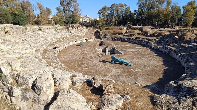 Syracuse: Golden Hour Greek Theatre Tour - Final Stop: The Nymphaeum Fountain and the View