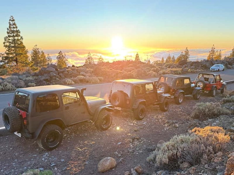 Tenerife: Wrangler jeep tour in the volcano teide at sunset - Driving into the Volcano: The Itinerary Breakdown