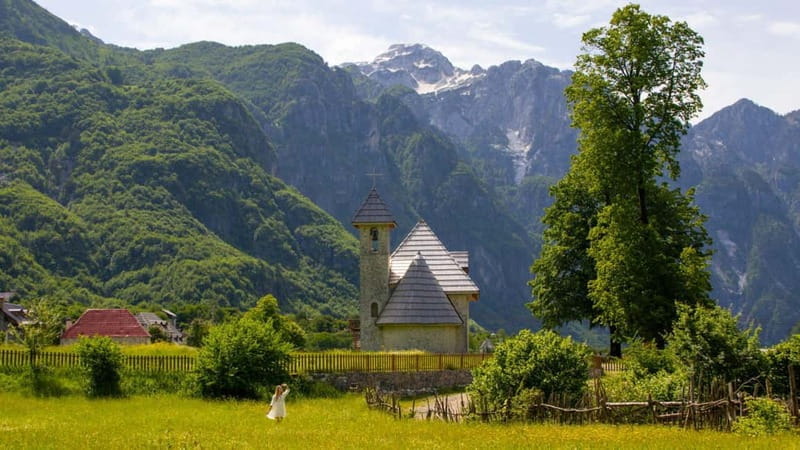 Theth Day Tour: Waterfall and the Blue Eye - Entering Theth: An Authentic Mountain Village