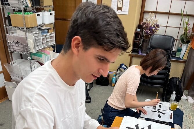 Tokyo Calligraphy Experience Japanese Treats With Green Tea - What to Expect From the Experience