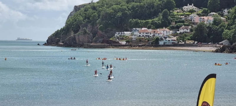 Torquay: Solo & Giant SUP Board Rentals - Exploring Babbacombe Bay from the Water