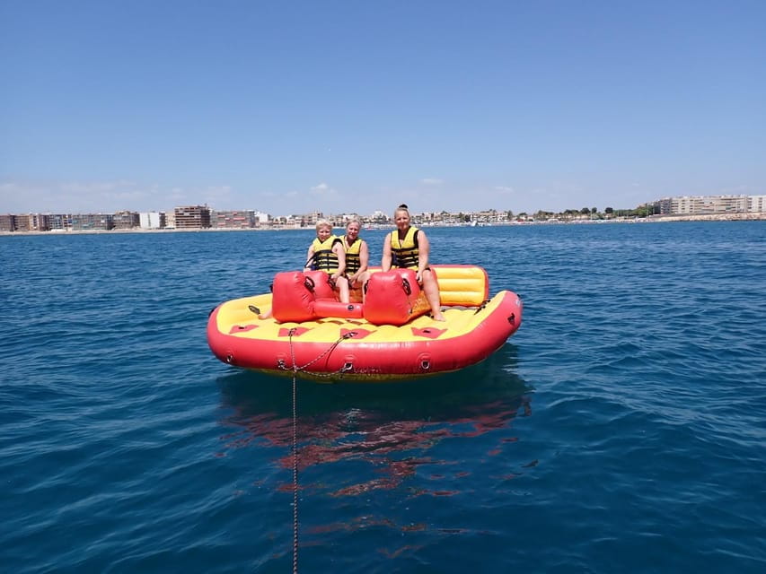 Torrevieja: Speedboat-Powered Inflatable Crazy Sofa Ride - Ideal Group Size and Duration