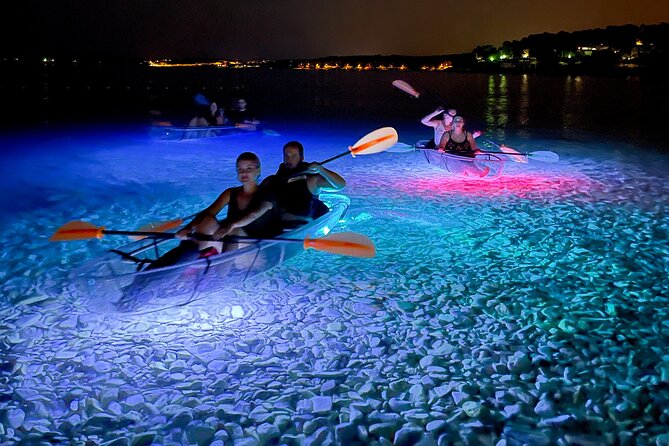 Transparent Kayak Night Glow Experience From Pula - Group Size and Experience