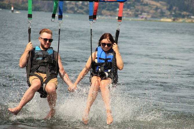 Triple Parasailing Experience in Kelowna - Meeting and Pickup