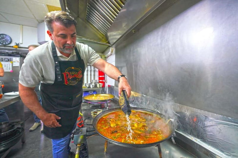 Valencia: Traditional Paella Cooking Class and Dinner - The Cooking Process: A Guided Step-by-Step