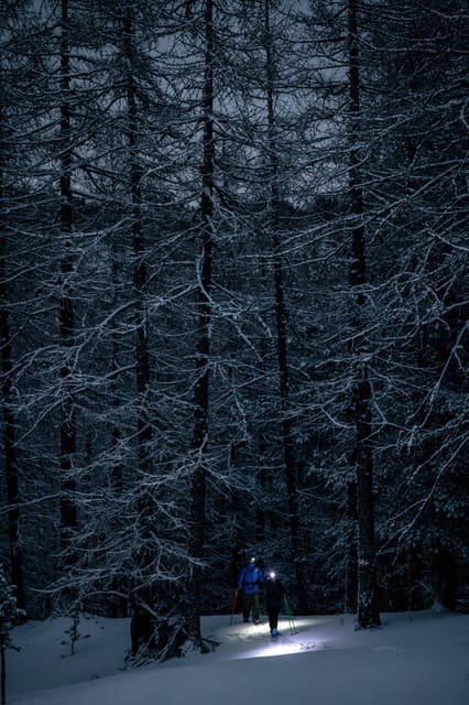 Vialattea: Night Snowshoeing under the Stars - Sunset Over the Mountains: A Spectacle to Remember