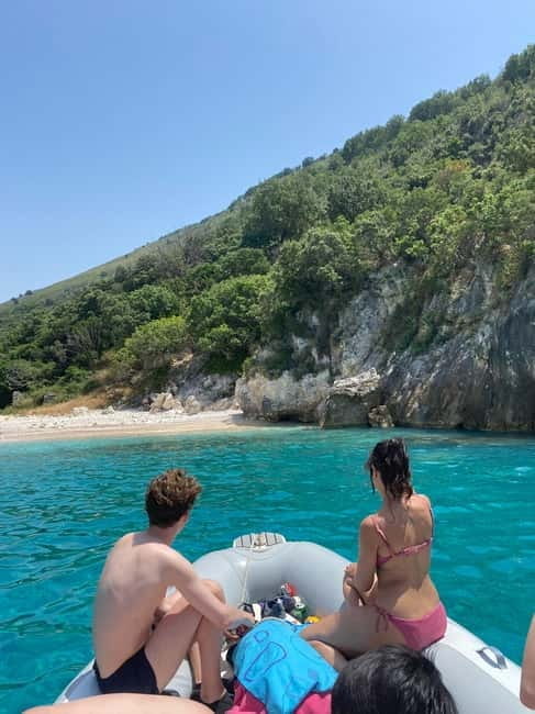 Vlora: Speedboat Tour to Dafina Cave & Haxhi Ali Cave - Snorkeling at Brista Bay