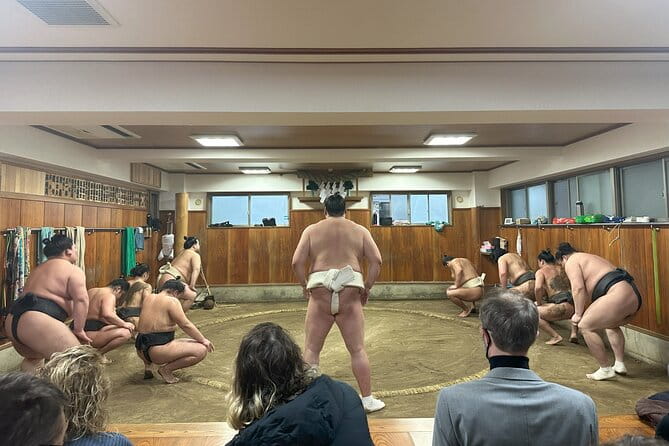 Watch the Real Sumo Morning Practice Tour at Yokozuna Stable - Important Guidelines and Restrictions