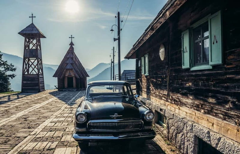 West of Belgrade: Woodentown, argan 8 train & Drina River - Wooden Town: A Film Set Come to Life