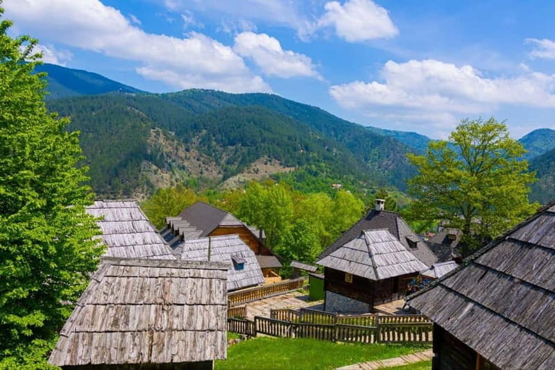 West of Belgrade: Woodentown, argan 8 train & Drina River - The House on the Drina and Scenic Overlooks