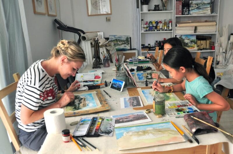 workshop for painting acropolis/landscape with local artist - Key Points / Takeaways