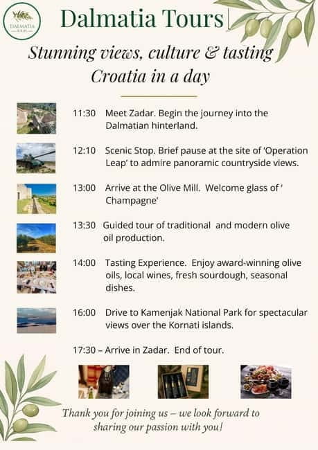 Zadar: Scenery, Oil, Wine, Food, History. Croatia in a day - Practicalities and Tips