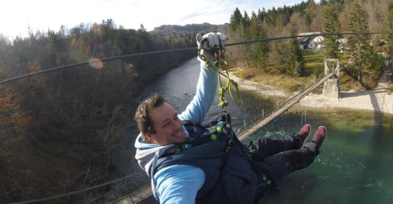 Zipline Over the Sava River - Discovering Slovenia from Above: The Zipline Experience